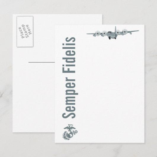 C-130 USMC Aviation Briefkaart (Voorkant / Achterkant)