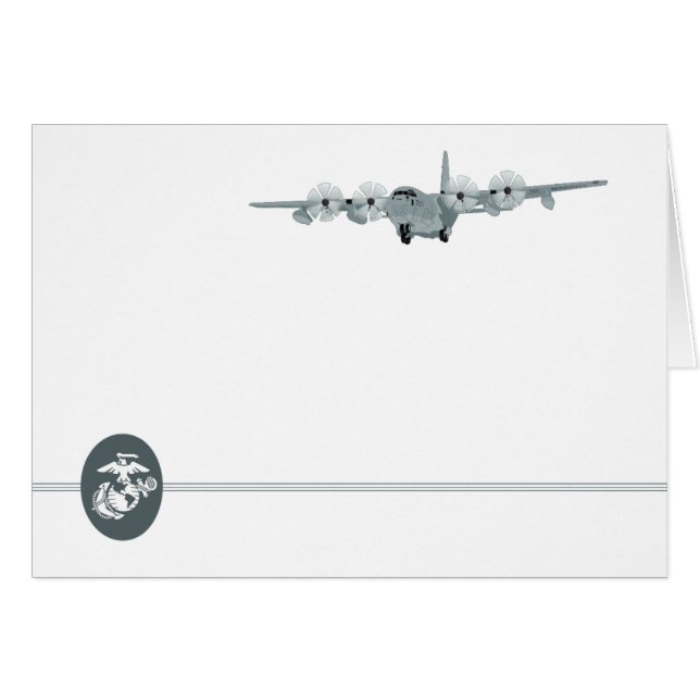 C-130 USMC Aviation Notecard (Voorkant Horizontaal)
