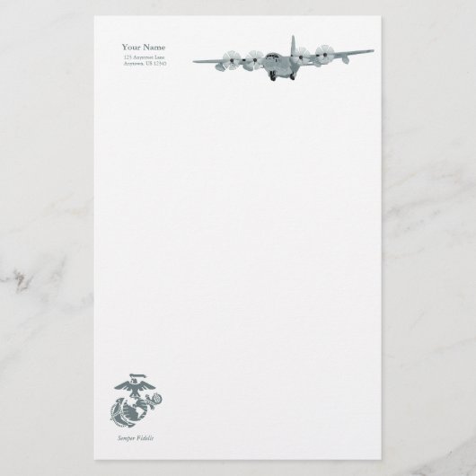 C-130 USMC Aviation Stationery Briefpapier (Voorkant)