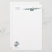 C-130 USMC Aviation Stationery Briefpapier (Voorkant / Achterkant)