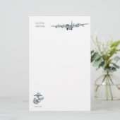 C-130 USMC Aviation Stationery Briefpapier (Staand voorkant)