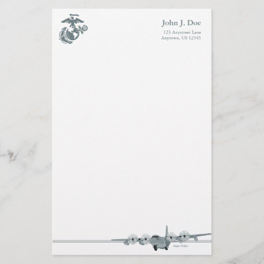 C-130 USMC Aviation Stationery Briefpapier (Voorkant)
