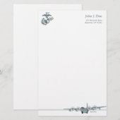 C-130 USMC Aviation Stationery Briefpapier (Voorkant / Achterkant)