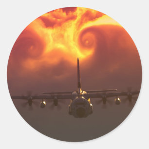 C-130 vortex ronde sticker