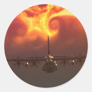 C-130 vortex ronde sticker