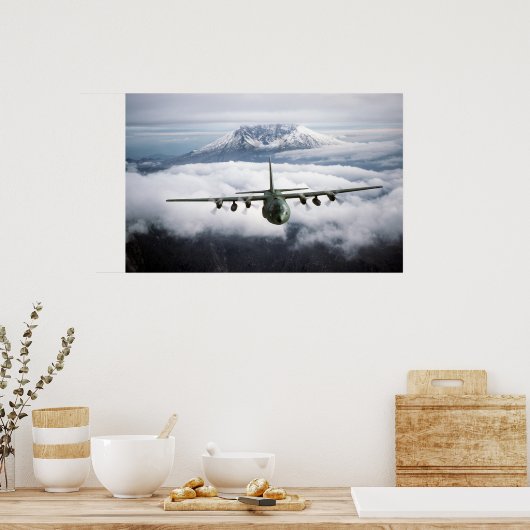 C-130E Hercules-Vliegtuig Poster (Keuken)