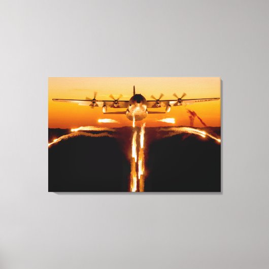 C-130H HERCULES 24x36 Canvas Afdruk (Voorkant)
