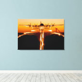 C-130H HERCULES 24x36 Canvas Afdruk (Insitu (Houten vloer))