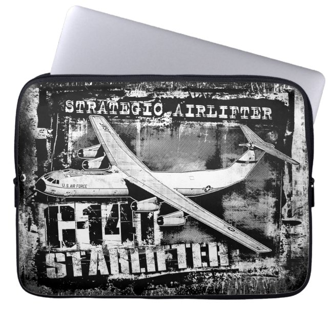 C-141 Starlifter Laptop Sleeve Electronics Bag (Voorkant)