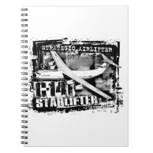 C-141 Starlifter Notitieboek spiraal foto Notitieb
