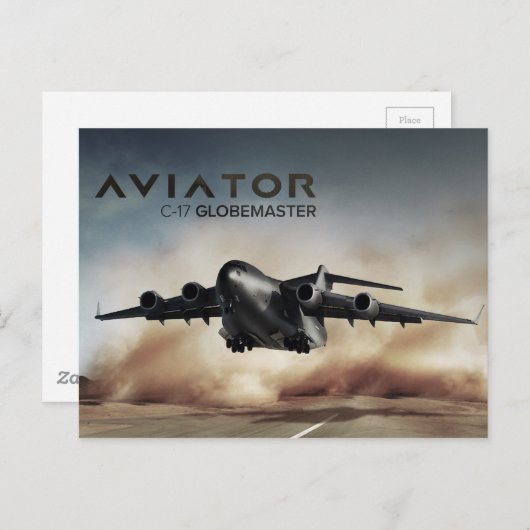 C-17 Globemaster Cargo-vliegtuig Briefkaart (Voorkant / Achterkant)
