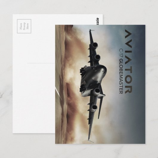 C-17 Globemaster Cargo-vliegtuig Briefkaart (Voorkant / Achterkant)