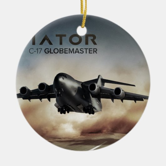 C-17 Globemaster Cargo-vliegtuig Keramisch Ornament (Voorkant)