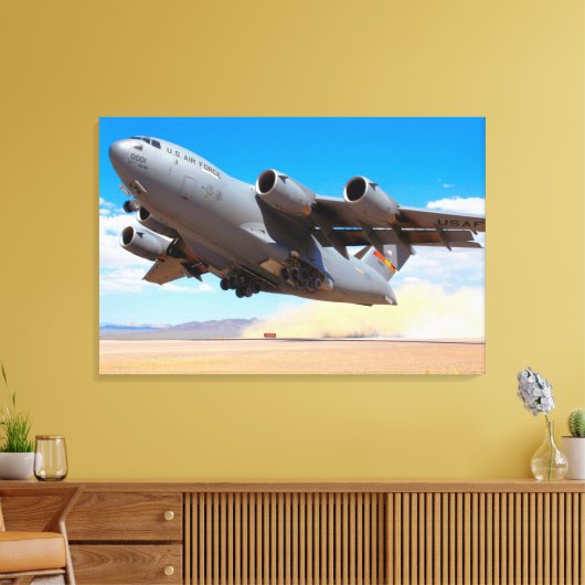 C-17 GLOBEMASTER III 24x36 Canvas Afdruk (Insitu (Woonkamer))