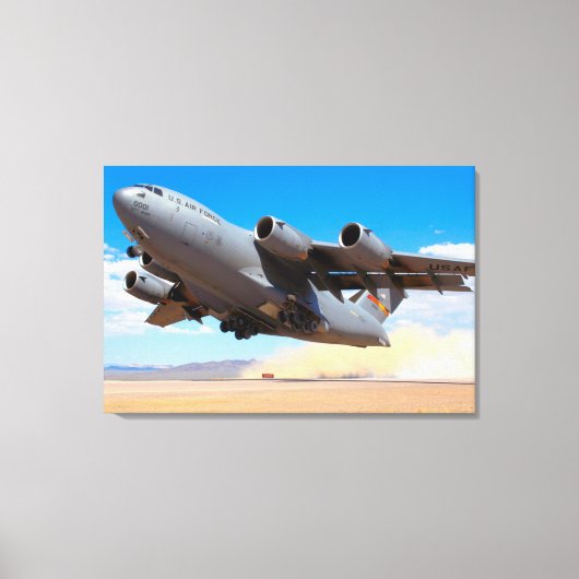 C-17 GLOBEMASTER III 24x36 Canvas Afdruk (Voorkant)