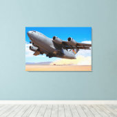 C-17 GLOBEMASTER III 24x36 Canvas Afdruk (Insitu (Houten vloer))