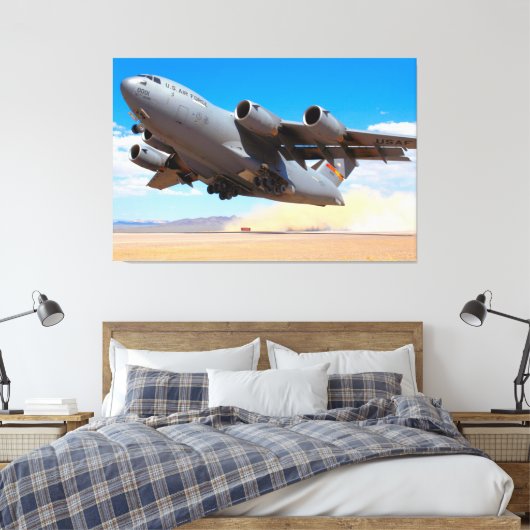 C-17 GLOBEMASTER III 40x60 Canvas Afdruk (Insitu (Slaapkamer))