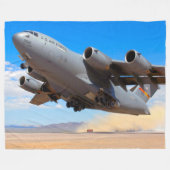 C-17 GLOBEMASTER III FLEECE DEKEN (Voorkant (Horizontaal))