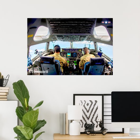 C-17 GLOBEMASTER III KOPPIT POSTER (Thuiskantoor)