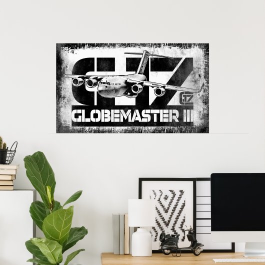 C-17 Globemaster III Poster Poster (Thuiskantoor)