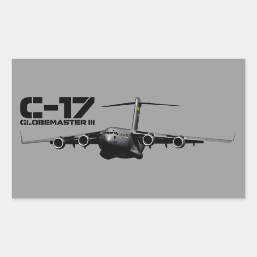 C-17 Globemaster III Rechthoekige Sticker (Voorkant)