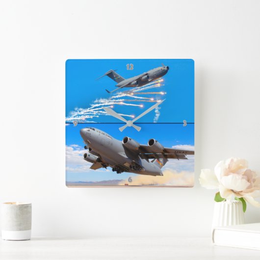 C-17 GLOBEMASTER III VIERKANTE KLOK (Huis)