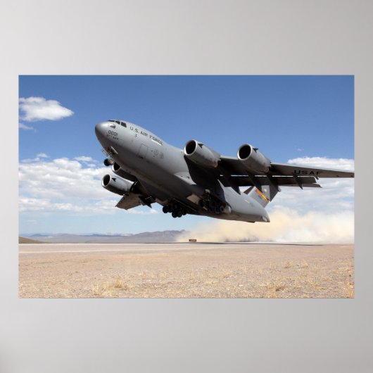 C-17 Globemaster III-Vliegtuig Poster (Voorkant)
