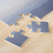 C-17 Globemaster III-Vliegtuig vliegen over de bla Legpuzzel (Zijkant)