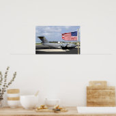C-17 Globemaster III zit op de vlieglijn Poster (Keuken)
