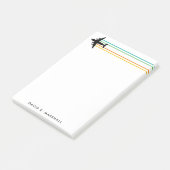 C-17 Globemaster Jet Striped Custom Name Notitiebl Post-it® Notes (Schuin)