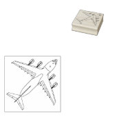 C-17 Globemaster Line Art Rubber Stempel (Gestempeld)