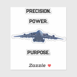 C-17 GLOBEMASTER PRECIES KRACHTIG DOELGERICHT STICKER