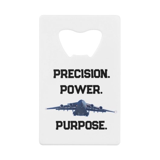 C-17 GLOBEMASTER PRECISION POWER PURPOSE CREDITKAART FLESSENOPENER (Voorkant)