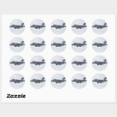 C-17 Globemaster-Sticker Ronde Sticker (Vel)