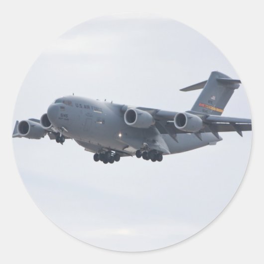 C-17 Globemaster-Sticker Ronde Sticker (Voorkant)