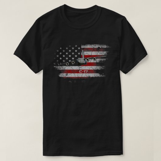 C-17 Vlag van de Globemaster Militair Transport Ai T-shirt (Design voorkant)