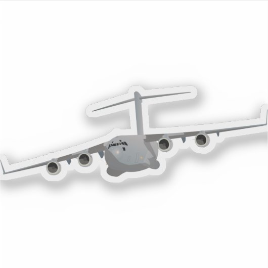 C-17 Vliegtuig tegen Amerikaanse luchtmacht Sticker (Voorkant)