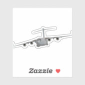 C-17 Vliegtuig tegen Amerikaanse luchtmacht Sticker (Vel)