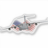 C-17 Vliegtuig tegen Amerikaanse luchtmacht Sticker (Voorkant)