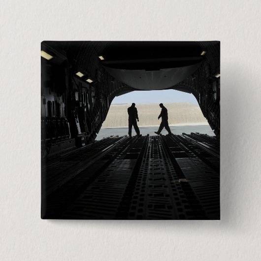 C-17A Globemaster III-laadmeesters Vierkante Button 5,1 Cm (Voorkant)