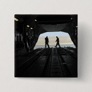 C-17A Globemaster III-laadmeesters Vierkante Button 5,1 Cm