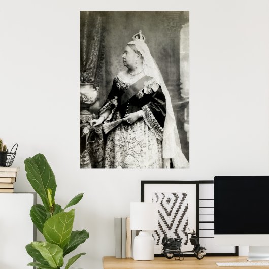 C. 1890 Queen Victoria of England Poster (Thuiskantoor)