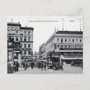 c 1905 Berlijn, Unter Den Linden, Friedrichstrasse Briefkaart