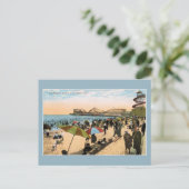 C 1910 Beach scène Long Beach CA Briefkaart (Staand voorkant)