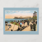  C 1910 Beach scène Long Beach CA Briefkaart (Voorkant)