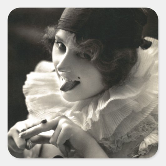 C. 1910 vrouw's Taunt Vierkante Sticker (Voorkant)