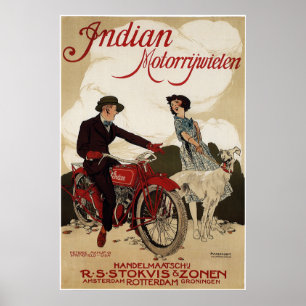 c. 1915 NEDERLANDSE MOTORFIETSEN Poster