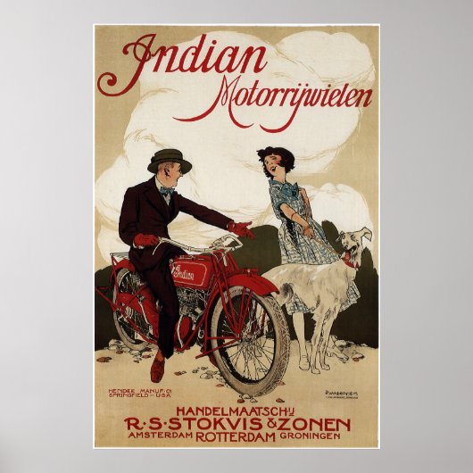c. 1915 NEDERLANDSE MOTORFIETSEN Poster (Voorkant)