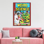 C 1950S STRIPBOEK HOESJE 'WEIRD SCIENCE' CANVAS AFDRUK (Insitu (Woonkamer))