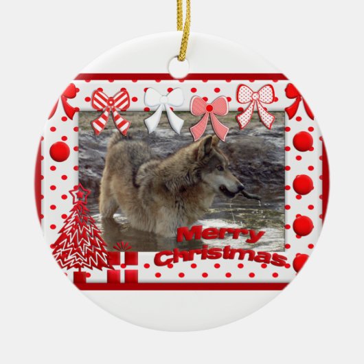 c-2011-grijze wolf-017 keramisch ornament (Voorkant)